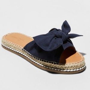 Universal Threads Navy Bow Espadrille Sandal